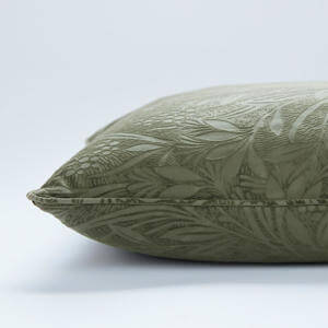 Laura Ashley Barley Embossed Olive Green Cushion